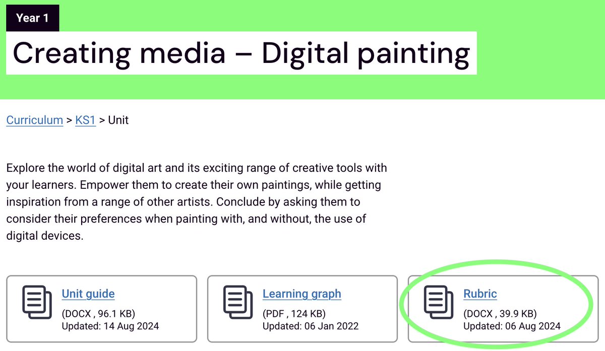 Phil Wickins (@philwickins) on Twitter photo If you hadn't already realised, the Teach Computing Curriculum now includes assessment rubrics for KS1!
<a href="/WeAreComputing/">National Centre for Computing Education</a> If you hadn't already realised, the Teach Computing Curriculum now includes assessment rubrics for KS1!
<a href="/WeAreComputing/">National Centre for Computing Education</a>