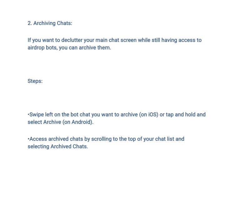 IkediuwaUgochu2's tweet image. Looking to organize your Telegram airdrop bots for easy access? Here are a few quick tips:

Kindly support with a Like and a follow. 

More content coming your way!

#CryptoTips #TelegramHacks #Airdrops
#Hamster_Kombat #Major #XEmpire #memefi #Web3 #CryptoRevolution