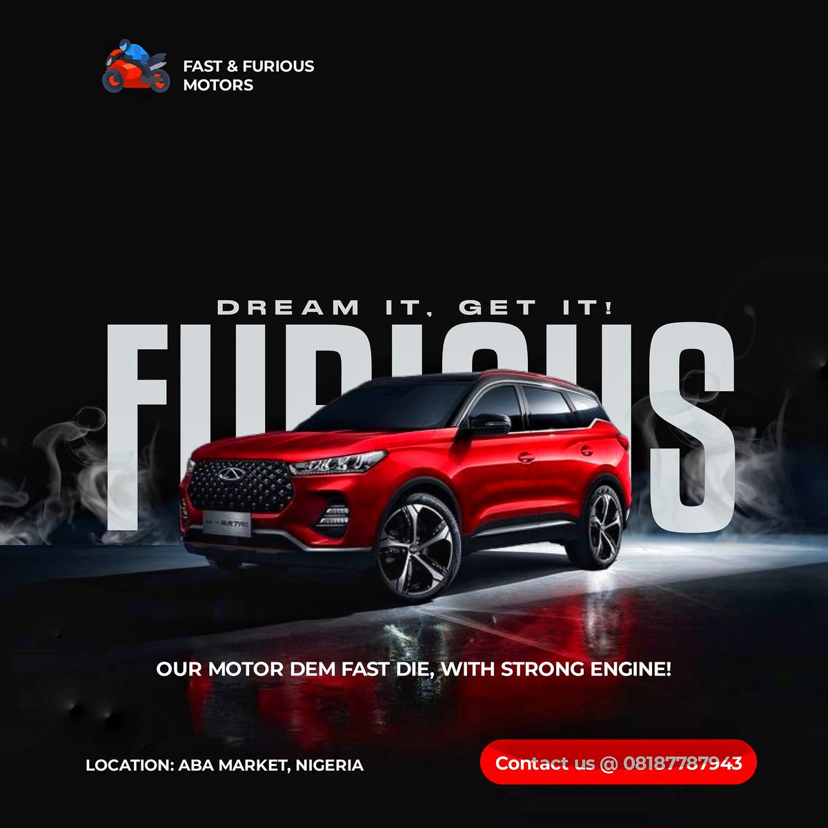 Sir_Goodness__'s tweet photo. My Week 3 and Day 2 submission for the ongoing DESIGN CHALLENGE.
A flyer design for a car dealer ๐คฃ
As a Nigerian, I try to communicate in pidgin as per the location.
What do you think?
@sandixdesigns
@david_dxc_
#creativexgdc
Am available for gigs https://t.co/yeMqohOVKf