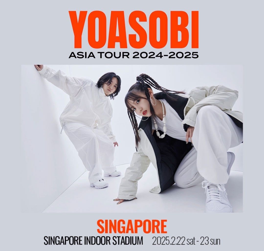 WTS

YOASOBI Singapore 2025

22.2.2025 (SAT)
CAT 5 x 4

23.2.2025 (SUN)
CAT 5 x 2

More than 150 five star reviews on Carousell

#YOASOBI #YOASOBISG #yoasobiasiatour #yoasobi2025 #yoasobiinsg #yoasobisingapore
#yoasobiconcert