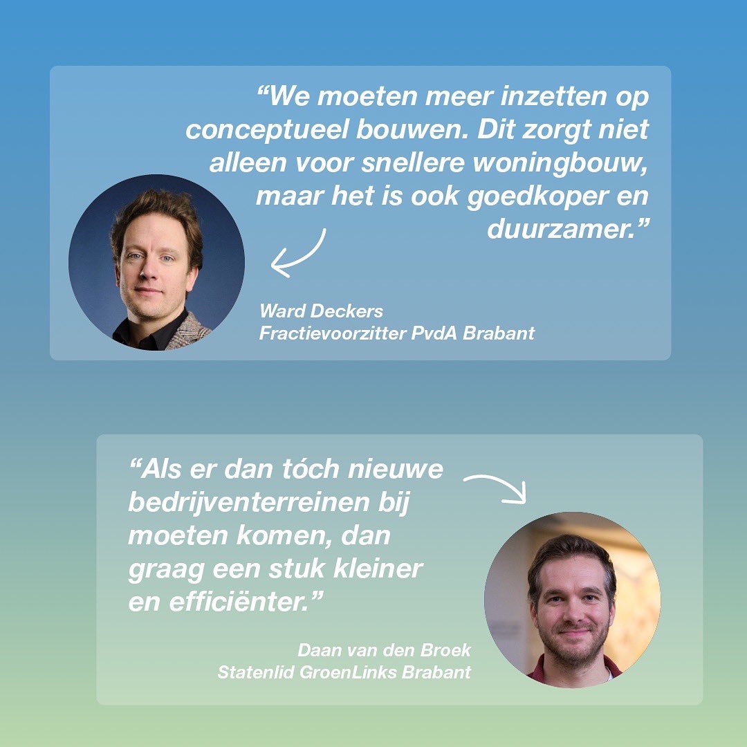 Vorige week bespraken we de uitvoeringsagenda van het beleidskader Wonen en Werken. Dit vinden GroenLinks en <a href="/pvdabrabant/">PvdA Brabant</a> daarvan 👇