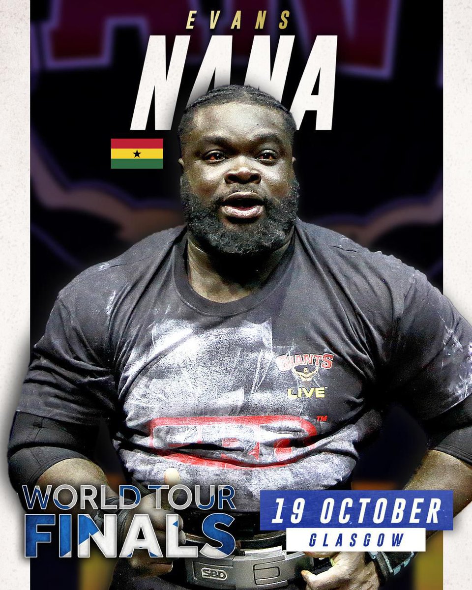 Giants Live is returning to The OVO Hydro, Glasgow bringing the top strongmen from across the world to compete in the World Tour Finals, giving them a Chaves to qualify for Worlds strongest man. With our own Evans Nana from Ghana, who became the first Ghanaian representative,