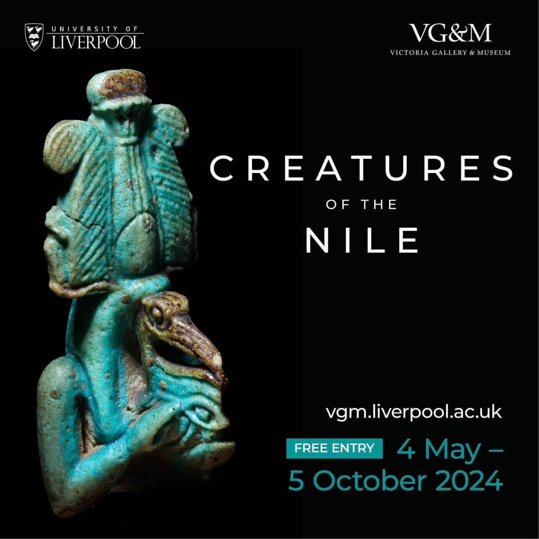 The Garstang Museum of Archaeology will be closed today, Wednesday 25th of September, due to unforeseen circumstances.
Exhibition 'Creatures of the Nile', with artefacts from the Garstang collections, is on at Victoria Gallery &amp; Museum.
We apologise for the inconvenience.