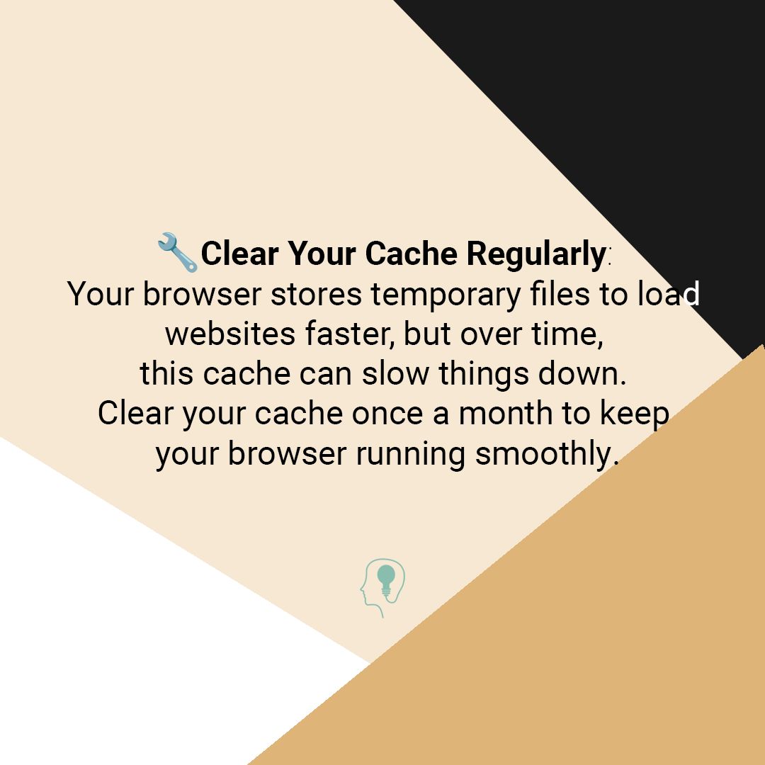 ThCloudHelp's tweet image. ⚙️ Tech Tip: Speed up your browser by clearing the cache regularly! 

🧹 Use `Ctrl + Shift + Del` (Windows) or `Command + Shift + Delete` (Mac) to do it quickly. Disable unused extensions for an extra boost! ⚡ 

#TechTip #BrowserSpeed #Technology #Chrome #Safari #Edge