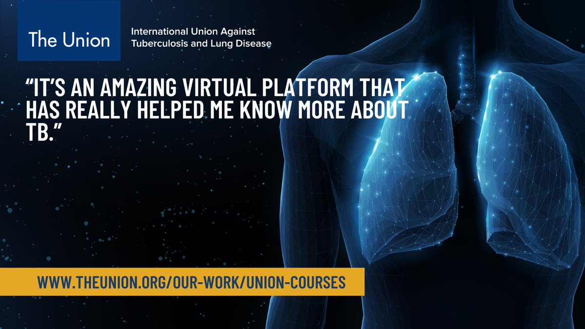 This #WorldLungDay, help us break the chain of transmission and end TB by enrolling onto our Prevent Tuberculosis: Management of TB Infection Part I &amp; II online courses. This two part course is designed to Improve your knowledge of TB. 

Enrol today: 
coursesonline.theunion.org/theunion/2019/…
