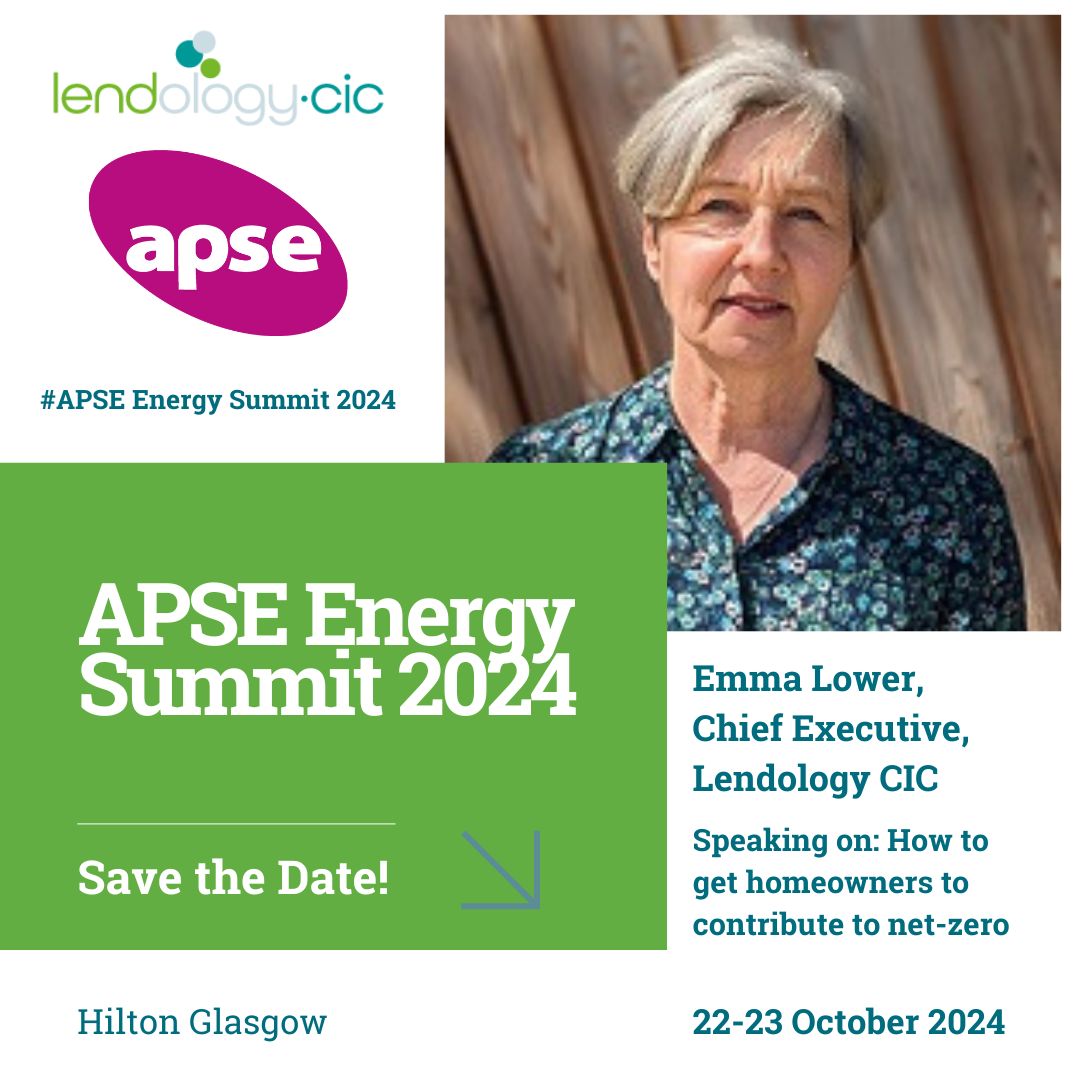 Lendology CIC (@lendologycic) on Twitter photo Save the Date! 📅
Our CEO @EmmaLower will be speaking at the APSE Energy Summit 2024 in Glasgow! 🌍
🗓️ 22-23 Oct 📍 Hilton Glasgow 🎤 Topic: Engaging homeowners in net-zero efforts
Learn more: apse.org.uk/index.cfm/apse…
#APSE2024 #NetZero <a href="/apseevents/">APSE events</a> <a href="/apsenews/">APSE news</a> <a href="/lendologycic/">Lendology CIC</a> Save the Date! 📅
Our CEO @EmmaLower will be speaking at the APSE Energy Summit 2024 in Glasgow! 🌍
🗓️ 22-23 Oct 📍 Hilton Glasgow 🎤 Topic: Engaging homeowners in net-zero efforts
Learn more: apse.org.uk/index.cfm/apse…
#APSE2024 #NetZero <a href="/apseevents/">APSE events</a> <a href="/apsenews/">APSE news</a> <a href="/lendologycic/">Lendology CIC</a>
