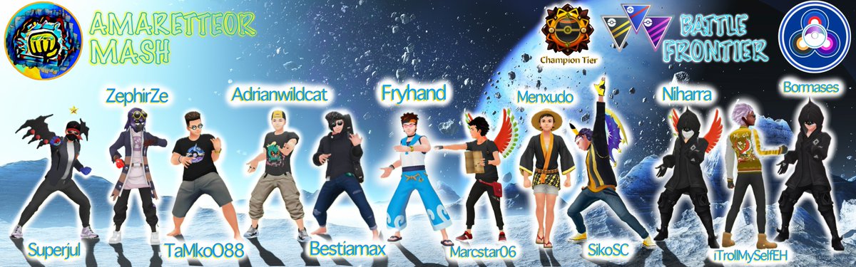 Empezamos nuevo ciclo en Battle Frontier! Con caras nuevas y conocidas afrontamos el reto esta temporada en 2 tier más alto de la categoría, con todo mis puñitoss ⚡👊⚡ 

(créditos a <a href="/ZephirZe/">ZephirZe</a> por el roster)