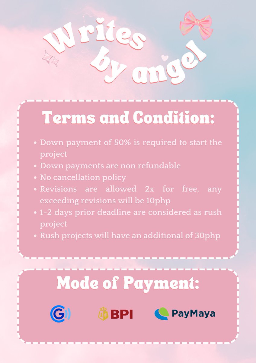 Hi, entering my commissions era! Please feel free to message me for commissions. 

Wag ka mag alala, cheap rates! 🫡

tags # comms ph commissions acads writing essays canva papers summary