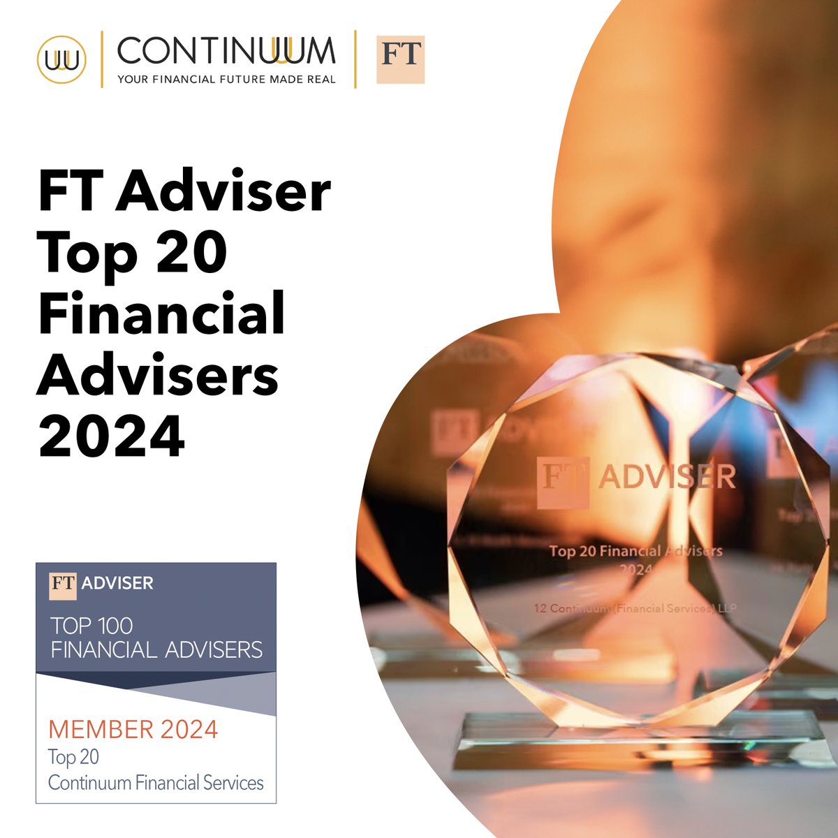 We’re thrilled to announce that Continuum has been ranked 12th among Britain’s Top 100 Financial Advisers by <a href="/FTAdviser/">FTAdviser</a>!

A big thank you to our team and clients for making this achievement possible!

ftadviser.com/your-industry/…

 #FinancialServices #Top100FinancialAdvisers2024
