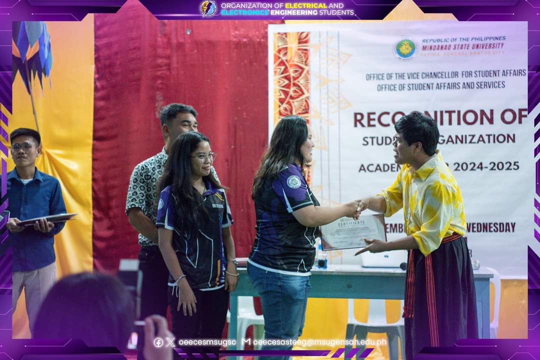 oeecesmsugsc's tweet photo. 𝐎𝐄𝐄𝐂𝐄𝐒, 𝐨𝐧𝐜𝐞 𝐚𝐠𝐚𝐢𝐧 𝐬𝐭𝐢𝐥𝐥 𝐎𝐒𝐀-𝐜𝐞𝐫𝐭𝐢𝐟𝐢𝐞𝐝! 

From passion to accreditation, OEECES has ticked every box in continuously achieving official recognition from the Office of Student Affairs. https://t.co/Hn0hwauRFf