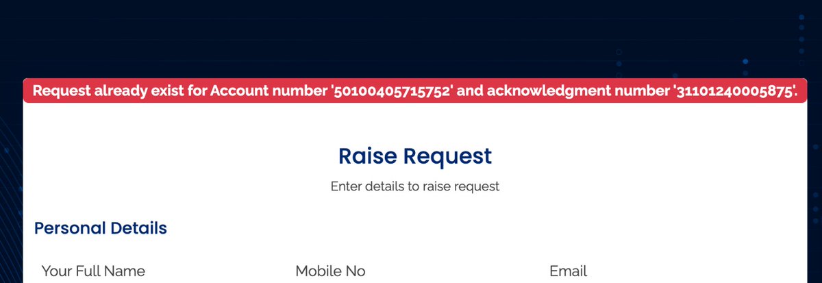 tusharmca2012's tweet photo. @PMOIndia plz help in this since my mothers frozen account is not getting unfreeze because of slow process by @HDFCBank_Cares @HDFC_Bank #gujratcybercrime team , while there is already court guidelines not to block full account. https://t.co/bjqbNppwwR