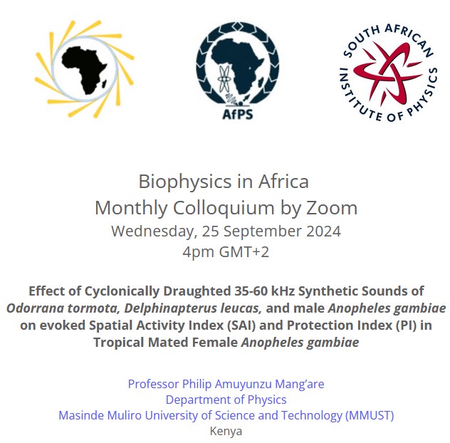 HAPPENING NOW
Biophysics in Africa 
Monthly Colloquium
Zoom Registration --&gt;  us02web.zoom.us/meeting/regist…