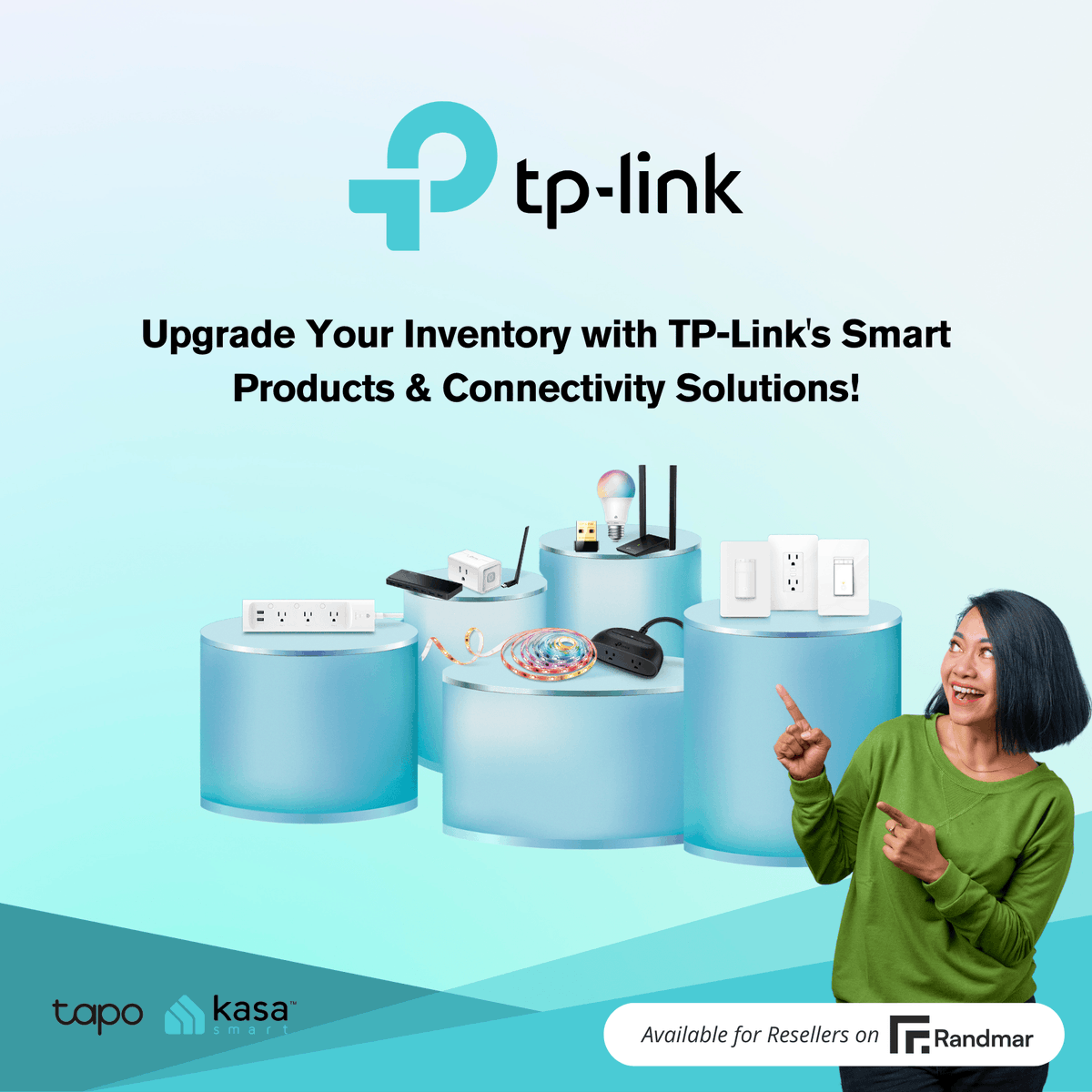 Stock up on TP-Link essentials! 💻⚡ From smart products to high-speed wireless adapters, TP-Link has everything your customers need for a connected life. 🏡✨ #TPLINK #TechEssentials #SmartHome #Randmar #ResellerPromo #BoostYourInventory

<a href="/TPLINK/">TP-Link</a>