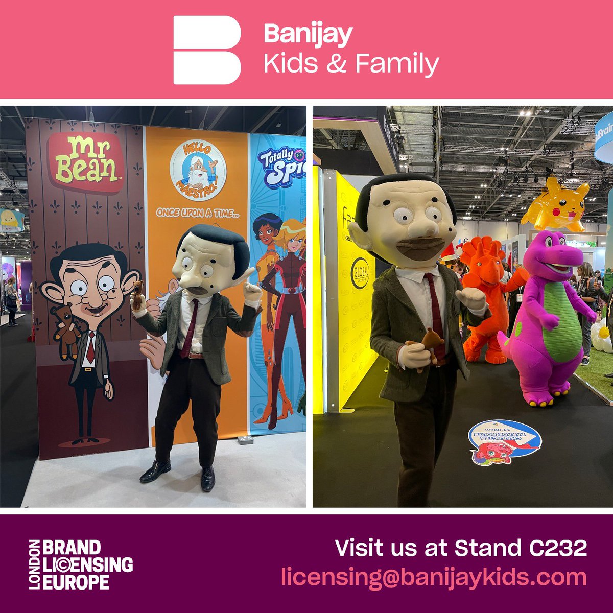#BLE24 continues! 🎉
 
After a successful start with a very special guest appearing in the iconic character parade yesterday, we’re looking forward to all of the excitement that the rest of BLE has in store. 

Come visit us at Stand C232! 
 
#BrandLicensingEurope #WeAreBanijay