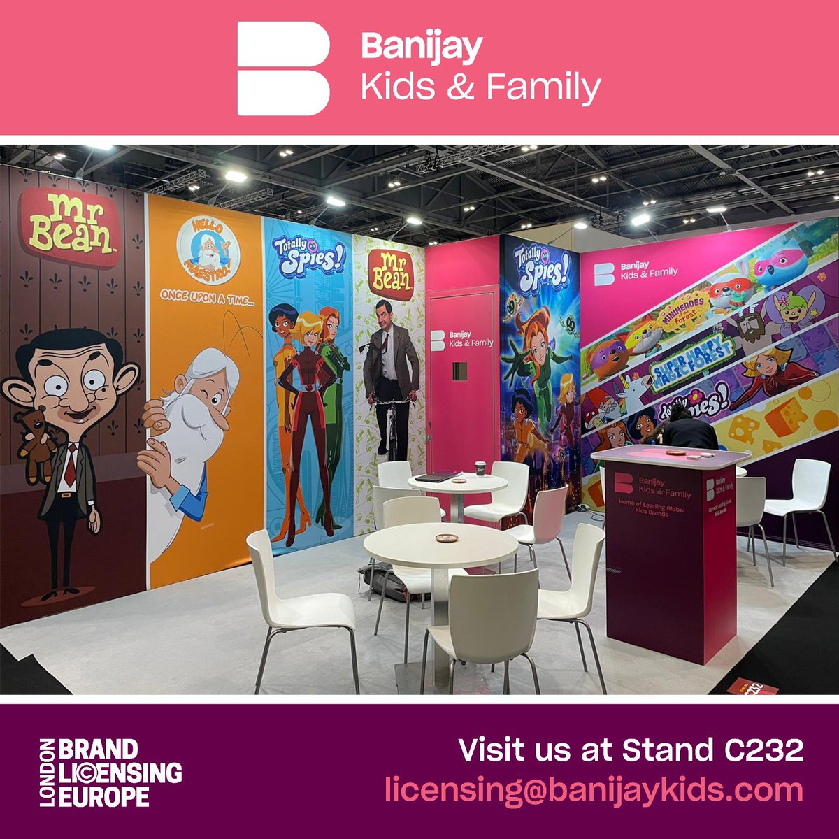 BanijayKids's tweet photo. #BLE24 continues! ๐
After a successful start with a very special guest appearing in the iconic character parade yesterday, weโre looking forward to all of the excitement that the rest of BLE has in store.
Come visit us at Stand C232!
#BrandLicensingEurope #WeAreBanijay https://t.co/D7WbSka6hP