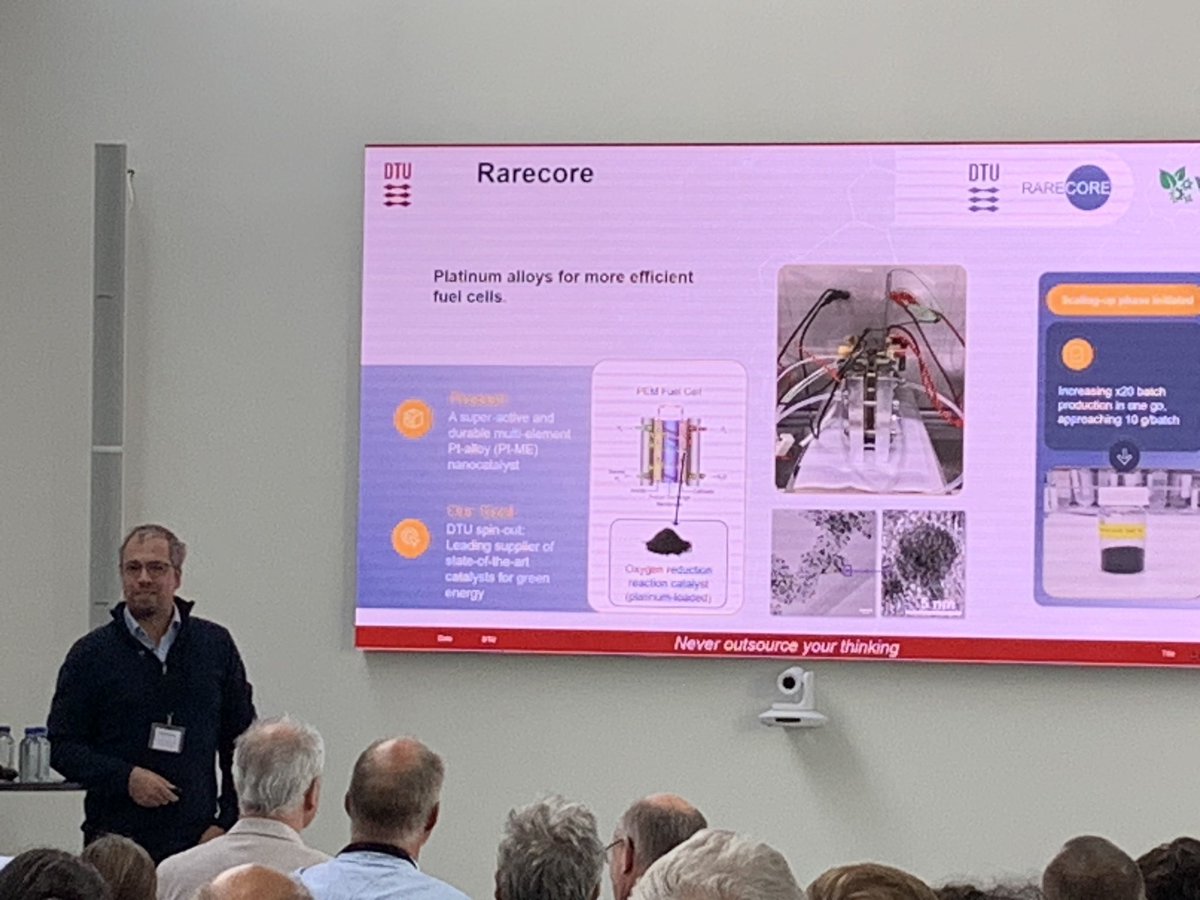 How do you scale basic research in power-to-X to an industrial scale? Peter Vesborg from the Villum P2X accelerator at <a href="/DTUtweet/">DTU</a> outlines their approach at the #VillumFellow meeting.