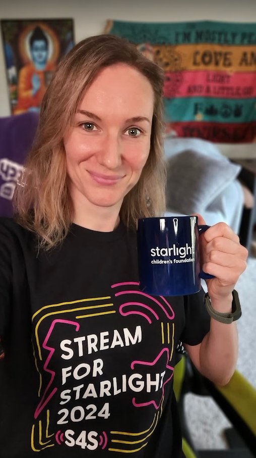 Let's get this day started ☕

We're raising money ALL DAY for 12 HOURS for <a href="/StarlightUS/">starlightUS</a> 🌟 LET'S GOO!!

If you want to donate but can't stop by, donate HERE to help sick kids stuck in the hospital a chance to be kids 💛 tilt.fyi/qlIwKV0eCU