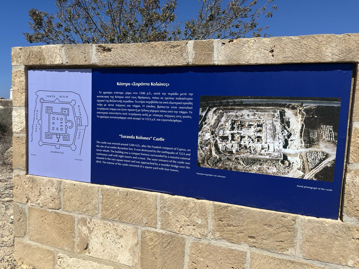 winnerslad's tweet photo. Paphos Castle was on the site but destroyed by earthquake even before cannons were invented so I know this is going to earn low or evenzero marks from the #cannonshot crowd but it’s the best we could find 
#columnshot https://t.co/z5G4oGKNjU