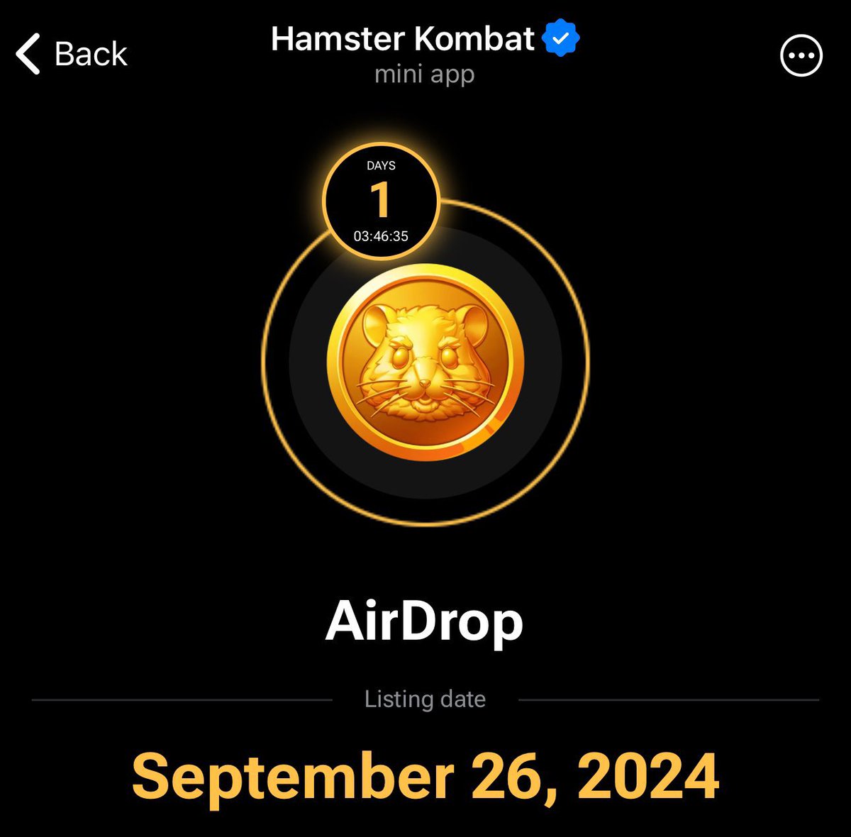 s0meone_u_know's tweet photo. BREAKING: Hamster Kombat Airdrop launch is tomorrow, like this Tweet if you’re ready 🫵🧡 https://t.co/UQHWALEiQl