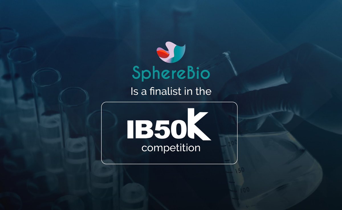 We’re excited to announce that SphereBio was chosen as a finalist in the #IB50K competition 💪🏽🧬