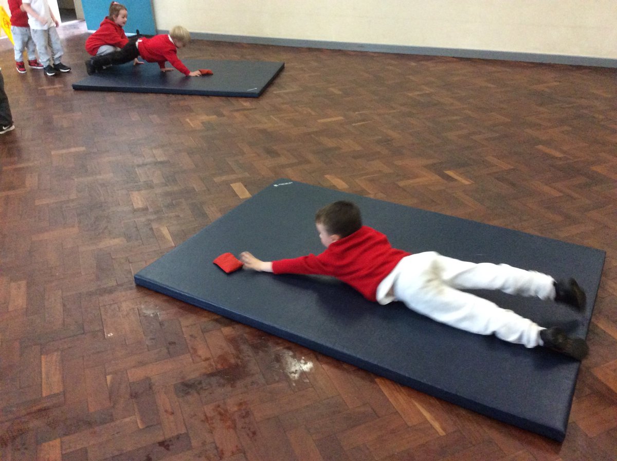 This afternoon in PE we started by warming our bodies up and feeling our heartbeat before and after. We then stretched and reached to retrieve objects from the mats. We also discussed our PE attribute, Responsibility <a href="/_MrsBG/">Mrs BG</a> <a href="/stjs_staveley/">Saint Joseph's</a> #joeysPD