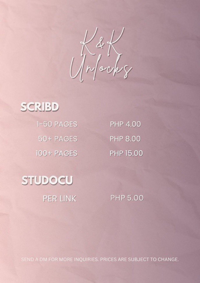 wtb / fs scribd studocu

tags: lf looking for client ph scribd studocu unlock unlocks ph gcash maya php philippines