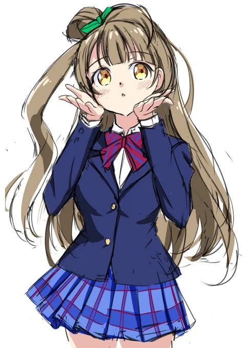 気分転換にことりちゃんラフ描いてたりしますwipちゅんちゅん 