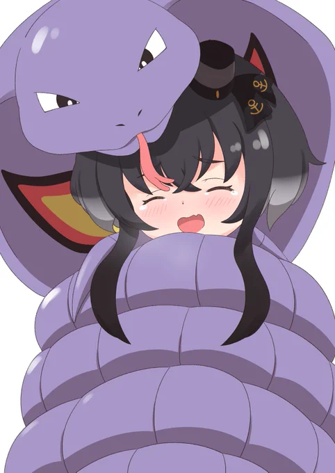 skeb依頼ありがとうございます! アーボックに巻き付かれる時津風です