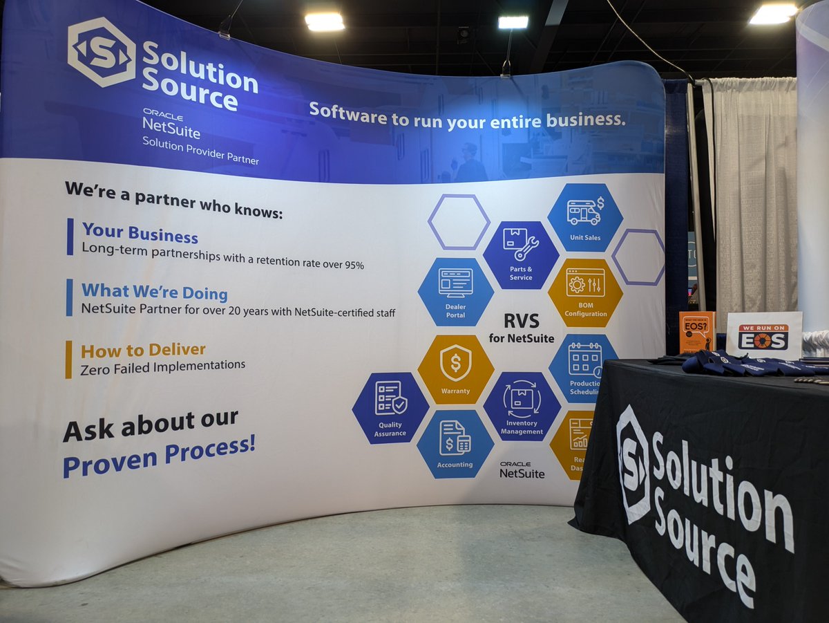Solution_Source's tweet image. Solution Source is at the 2024 Elkhart RV Open House!

👉 We help companies select and implement the business software they need to grow.

👋 Say Hi at Booth #58 and learn more about our Proven Process.

Or visit: solution-source.net/rv-trailer-man…

#RVIndustry #ElkhartOpenHouse