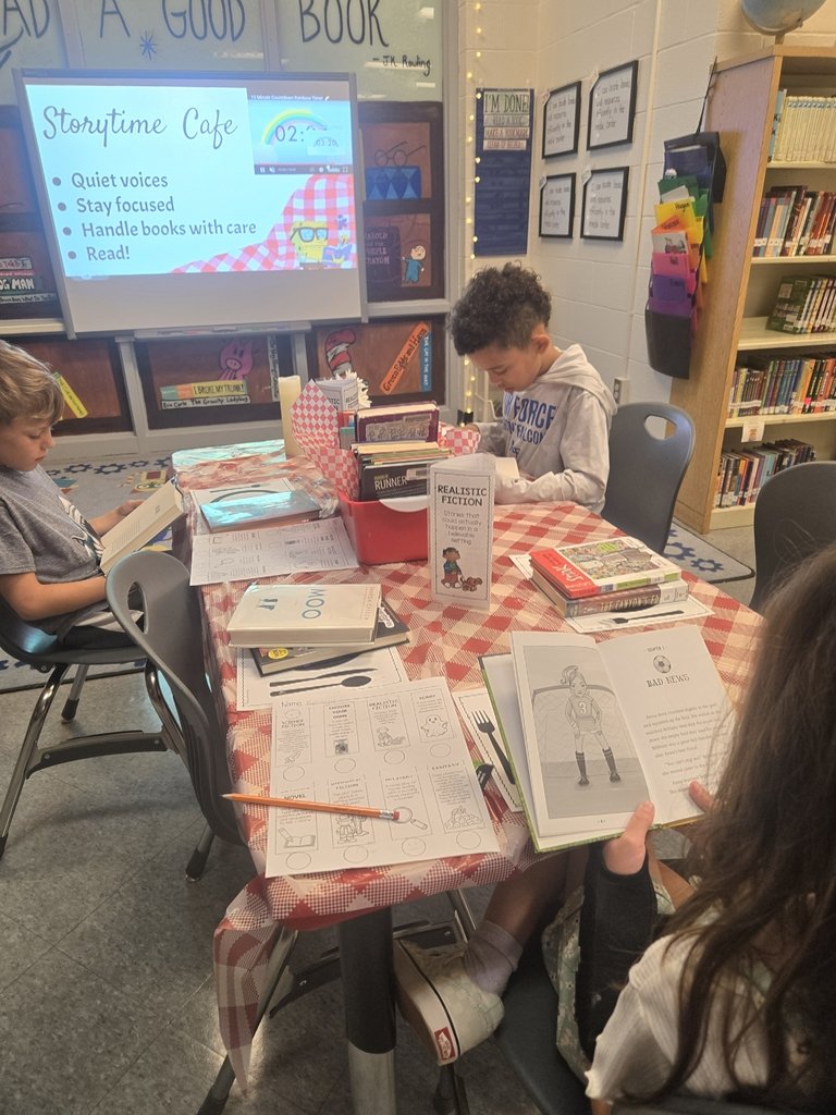 ShipChoiceMedia's tweet photo. 2nd-5th grade students had a blast exploring fiction genres and styles last week - ask them about their favorites! @ShipChoiceAACPS https://t.co/soEd3VsiOp