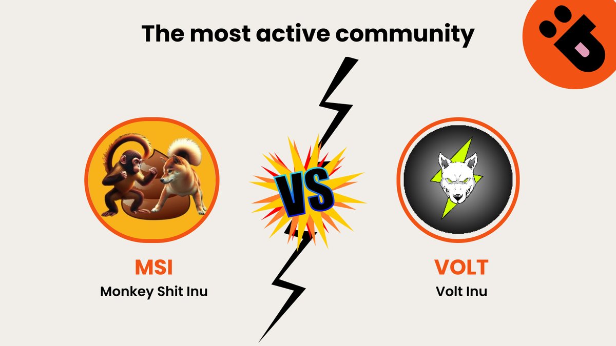 Checking which is stronger between two of the most #Bullish #memecoin communities right now 😎

$MSI <a href="/Monkey_Shit_inu/">Monkey_Shit_Inu (MSI)</a> vs #VOLT <a href="/VoltInuOfficial/">Volt Inu ⚡️</a> 

RT + Reply + Vote your fave 💎