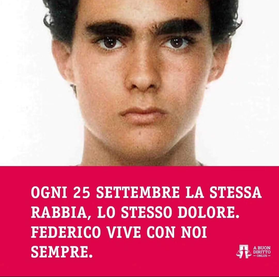 Il 25 settembre 2005 #FedericoAldrovandi veniva ucciso dai colpi inferti da quattro poliziotti. 

Diciannove anni dopo la ferita è ancora aperta, il dolore grande, il ricordo necessario. Federico vive con noi, sempre.

#Aldrovive