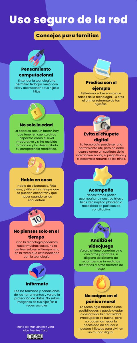 mallemar's tweet photo. Uso seguro da la red para familias. Algunos consejos. https://t.co/jppoFNDDDH