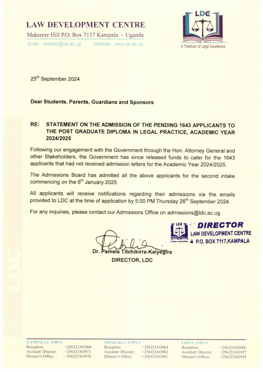 We bring you good news about admission of the students who were left out!