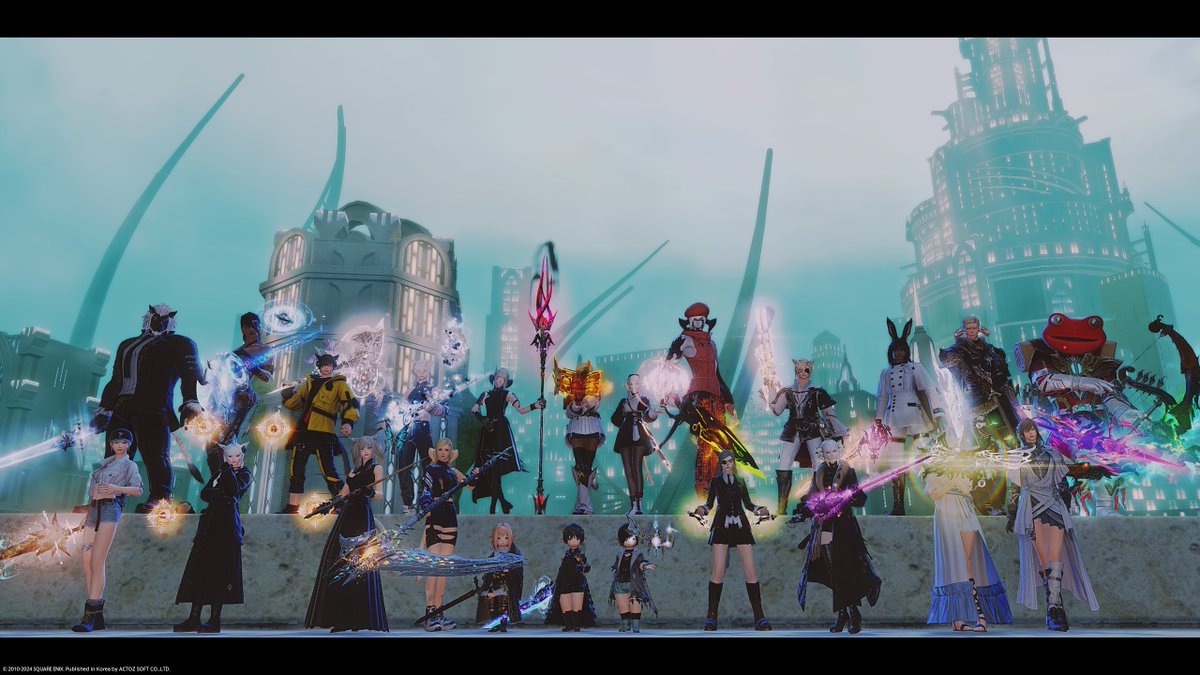 FF_F_C_R's tweet image. FF14 FC 7th Anniversary🎉🎉

어김없이 부대 설립일에 촬영하러 와준 모든 부대원들, 스샷 찍느라 고생한 우리 천재 사진사 고생했어요!