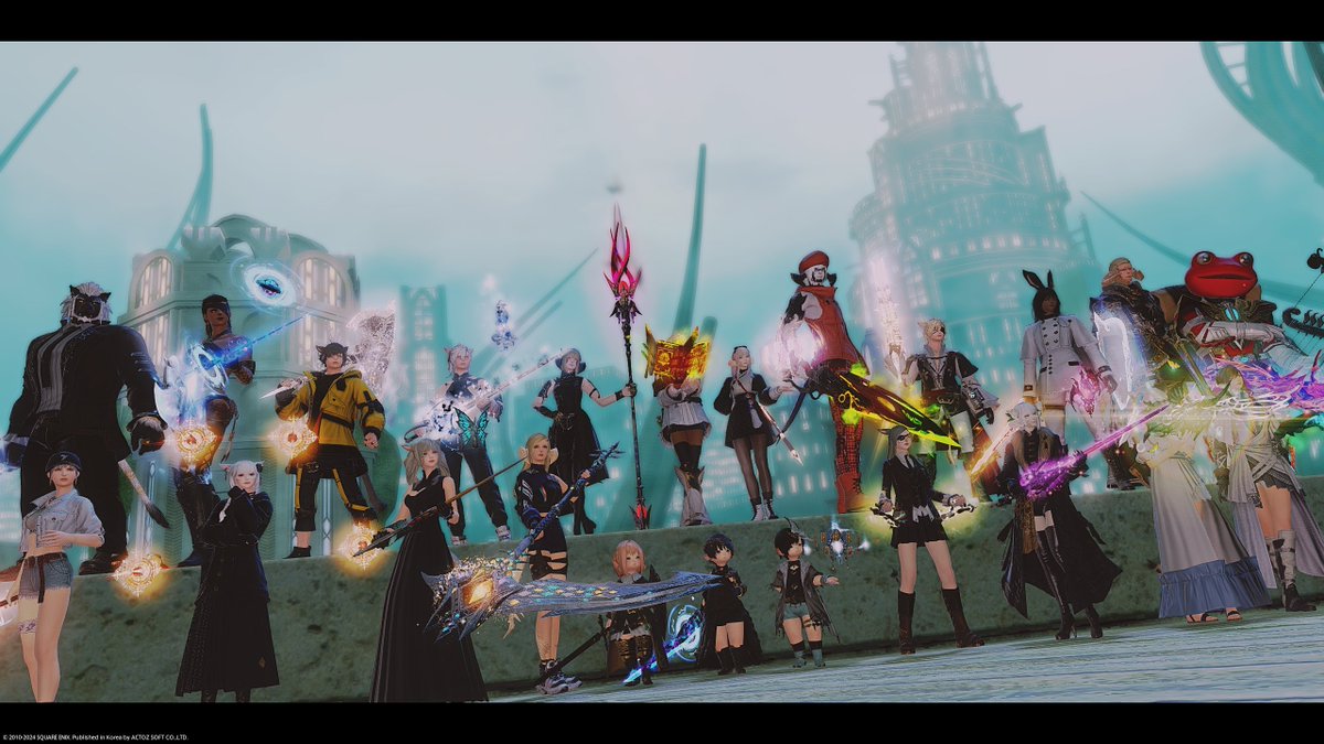 FF_F_C_R's tweet image. FF14 FC 7th Anniversary🎉🎉

어김없이 부대 설립일에 촬영하러 와준 모든 부대원들, 스샷 찍느라 고생한 우리 천재 사진사 고생했어요!