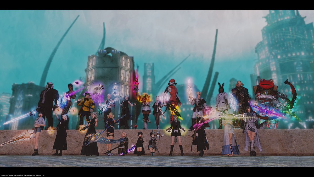 FF_F_C_R's tweet image. FF14 FC 7th Anniversary🎉🎉

어김없이 부대 설립일에 촬영하러 와준 모든 부대원들, 스샷 찍느라 고생한 우리 천재 사진사 고생했어요!