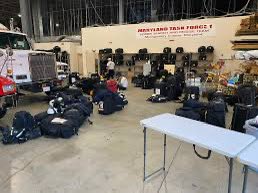 mcfrsPIO's tweet photo. Maryland Task Force 1 (Type 3) w/ water rescue capabilities preparing for deployment this afternoon In support of @femaregion4 Blue IST, IST Cache &amp; additional NIMS type 1 &amp; type 3 US&amp;R task force teams have been deployed to Gulf States Region https://t.co/cddSANgEND
