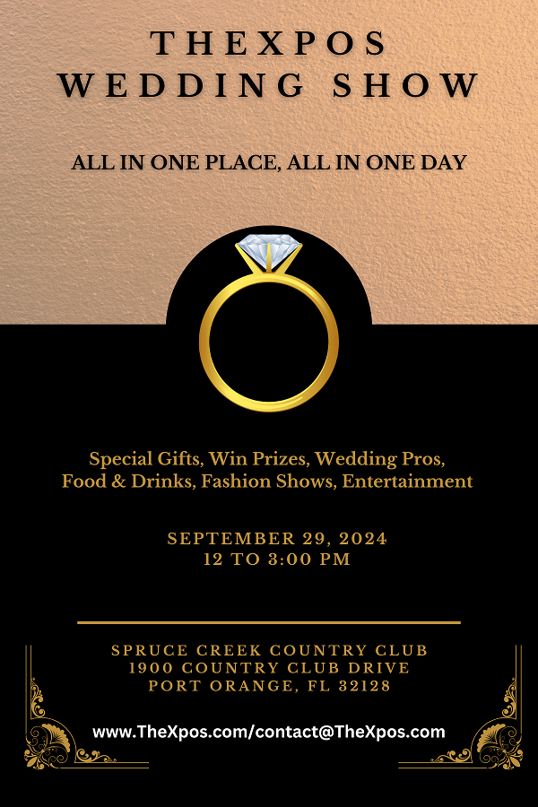 TheXposFlorida's tweet photo. You're invited to TheXpos Wedding Expo &amp; Bridal Show at Spruce Creek Golf Club this Sunday. We will have entertainment, prizes, and a fashion show.
Get your tickets today: https://t.co/9hqYBOCT3G

#thexposflorida https://t.co/heg8wJkjz8