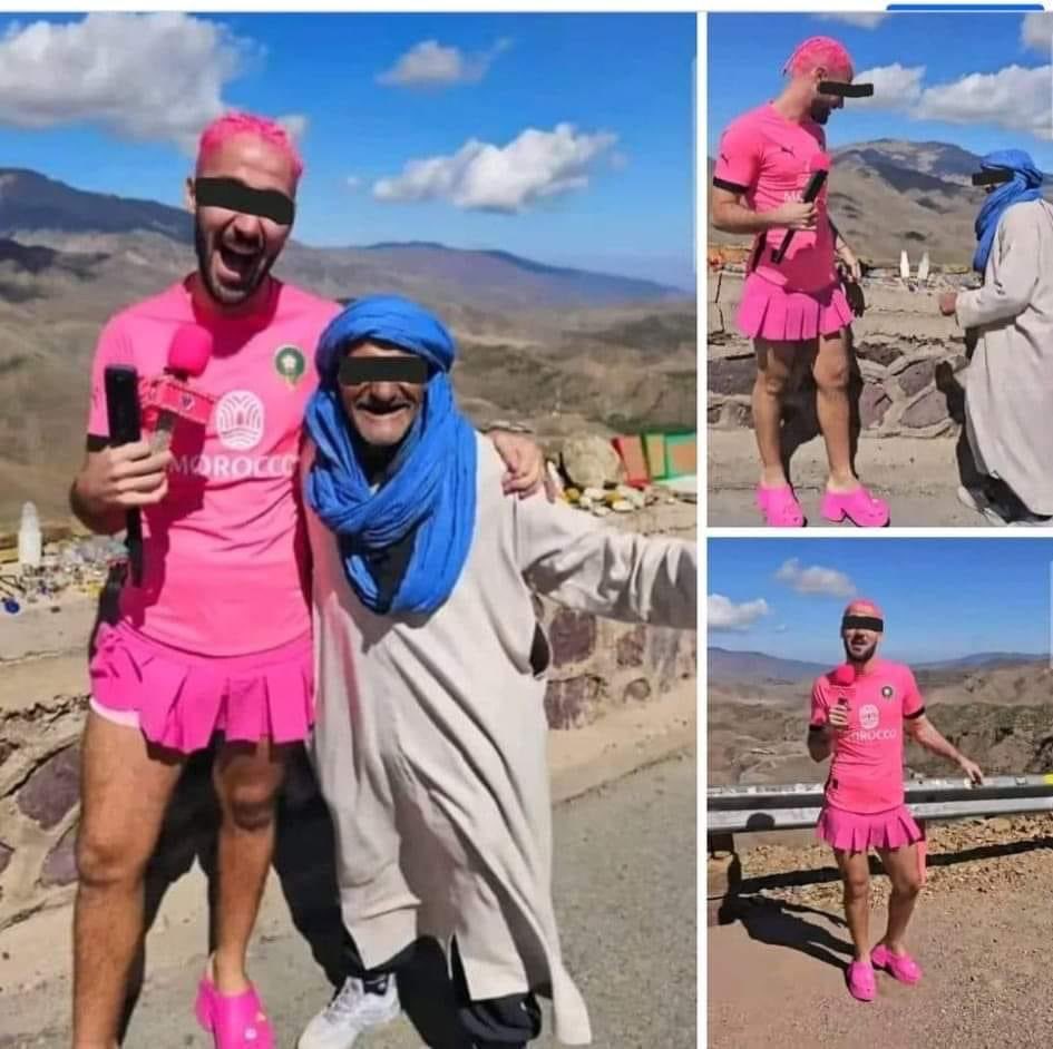BAB4000's tweet photo. الى من تعود تلك الايادي الخفية التي تستهدف المجتمع المغربي المسلم لتسهل تطبيعه مع الرذيلة في بلد امارة المؤمنين؟ 
(الشخص الشا-ذ اسباني فاسق يصول ويجول في قرى المغرب!) #المغرب https://t.co/qqp50Wd7xT