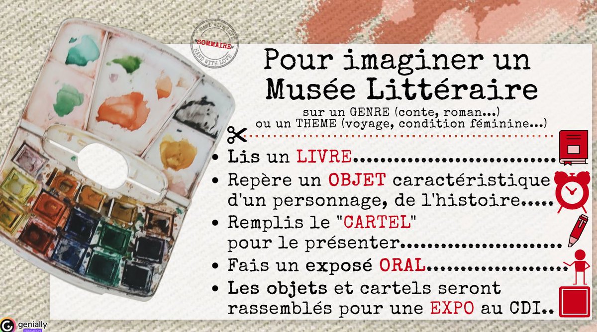🖼mise à jour de la séance sur le #musée #littéraire… pour inviter les #élèves à visiter #conte ou #roman autrement…

💡Diaporama en ligne sur le blog :
lebateaulivre.over-blog.fr/musee-litterai…

#lecture #livre #personnage #collège