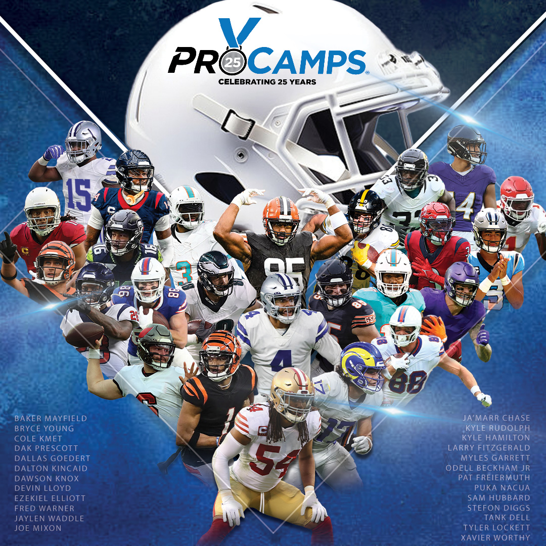 ProCamps's tweet photo. Fall 🍂 = Football  🏈

Our camp calendar was jam packed as we celebrated 25 years of ProCamps this summer. #FootballProCampSpotlight

#ProCamps25 https://t.co/jCf3Nb5pws