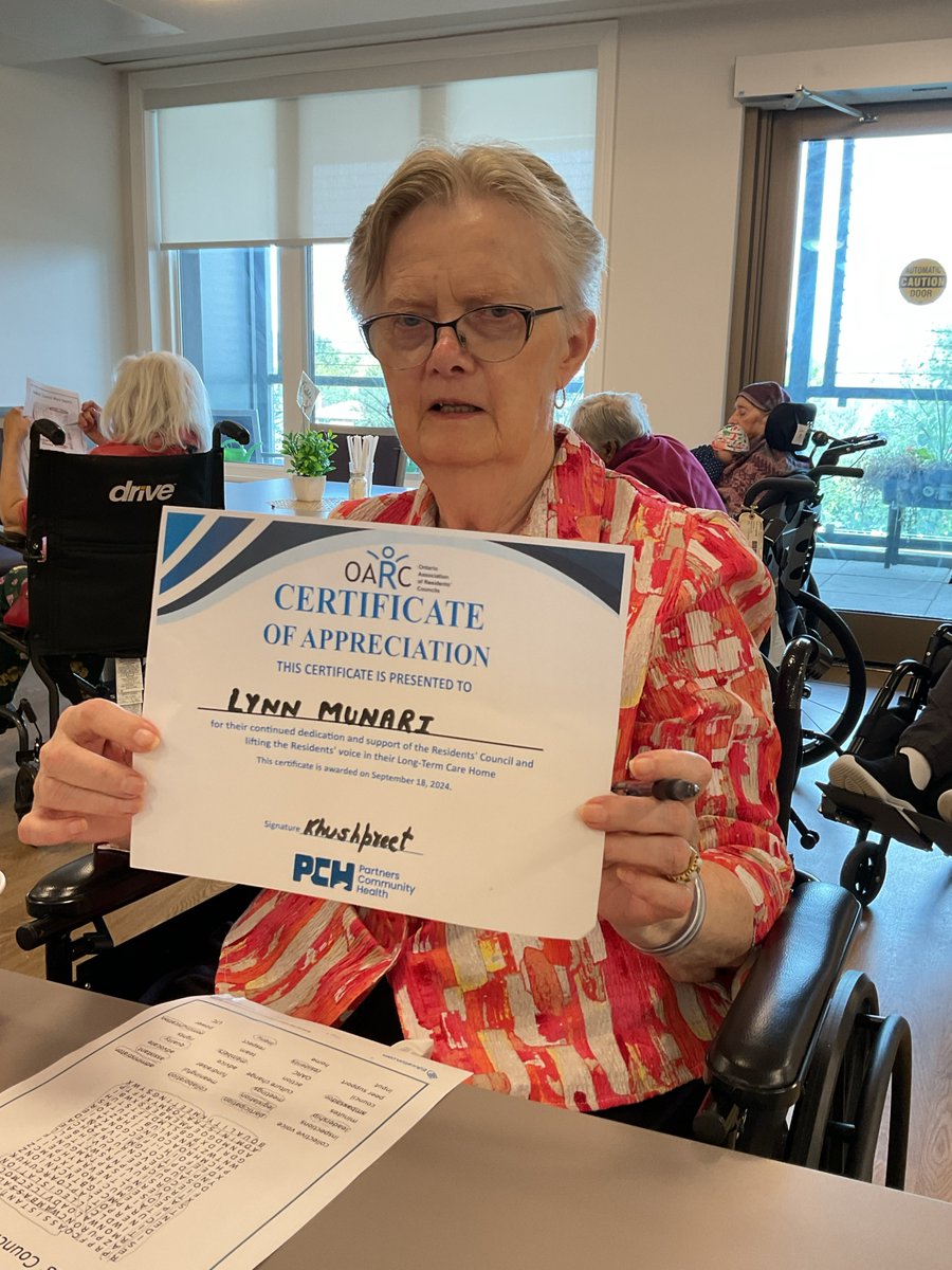 Partners_CH's tweet photo. Last week was #ResidentsCouncilWeek!
The Wellbrook Place East Residents' Council celebrated w/ a welcome speech from Sandra, their president, an educational session on the purpose & importance of residents' councils & some socializing & story sharing over coffee and treats! ☕️💬 https://t.co/5ejERVUqKC
