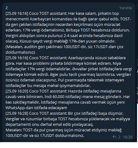 ypresmi's tweet photo. Saat 14:42'de vergilendirme diyecekler para çekmek için tekrar yatırım isteyecekler. Yapmayın #ctost devri bitti. #TOST gibi aldılar araya geçmiş olsun. #ctost daha bi hafta acık kalır maksimum kimden ne koparırsak diye devam edecekler. Ponzi hep böyle patlar son vurgunlar belli. https://t.co/Ru15Abokxs