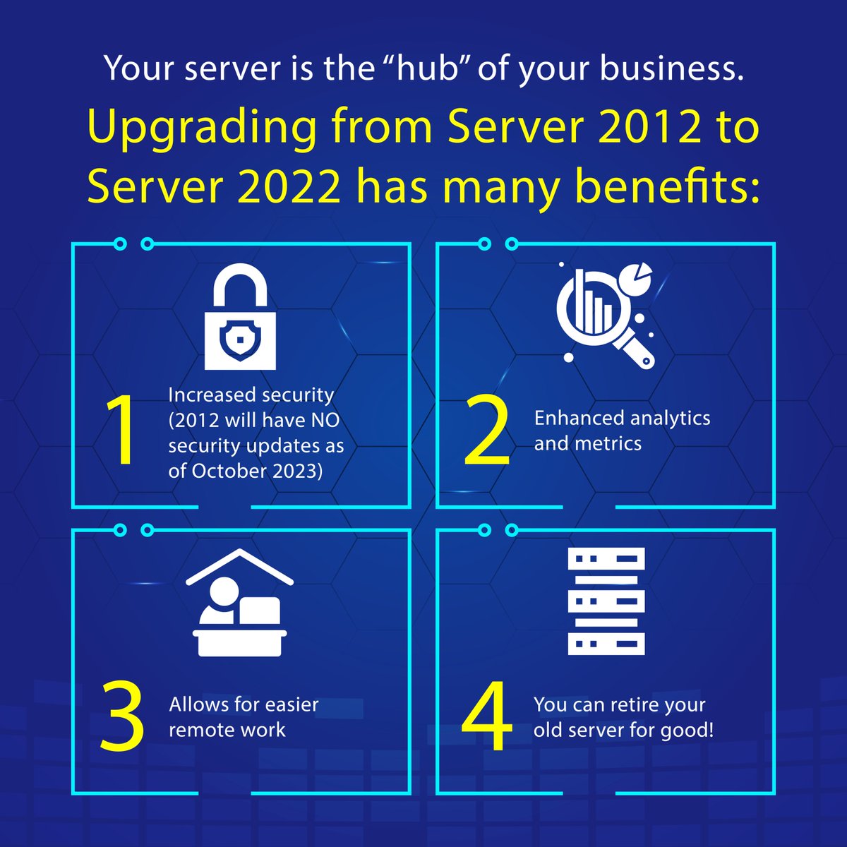 WestComputersMS's tweet image. The benefits speak for themselves: contact our expert team to upgrade your server before Server 2012 End-of-Life arrives! 🖥️⏳ westcomputers.com

#ServerUpgrade #TechSupport #WestComputers