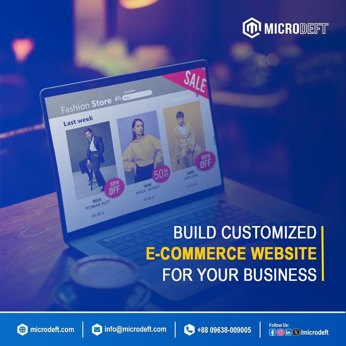 microdeft's tweet image. Build customized e-commerce website for your business.
#webdevelopment #digitalmarketing #webdesign #microdeft
