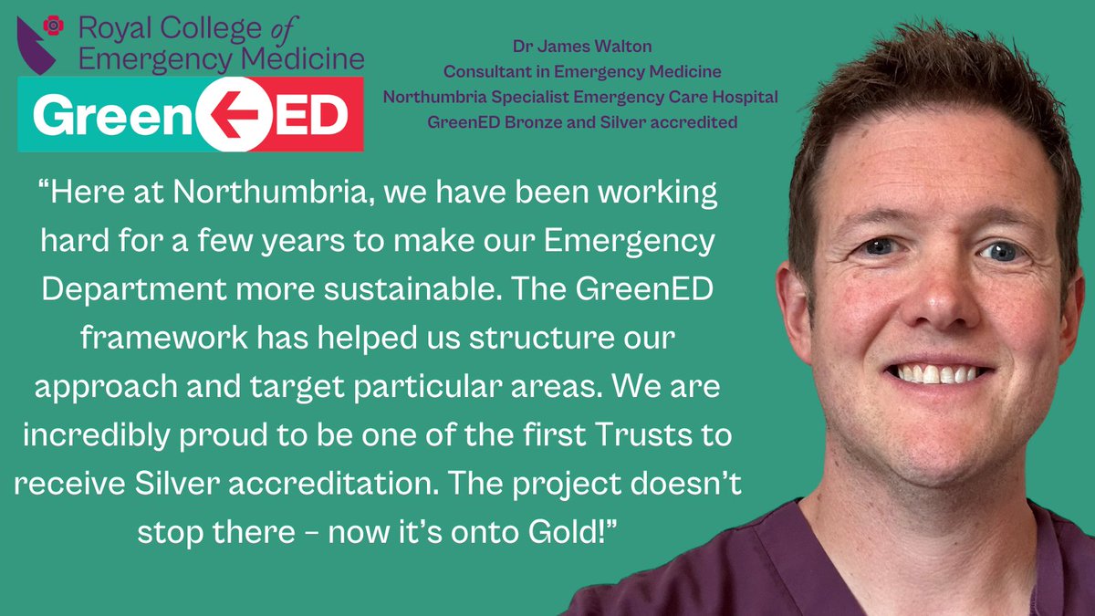🎉 Congratulations to Northumbria Specialist Emergency Care Hospital <a href="/NorthumbriaNHS/">NorthumbriaNHS</a> on becoming one of the first Emergency Departments in the country to get a Bronze and Silver <a href="/GreenED_uk/">GreenED</a> accreditation!

👏 Well done to the GreenED team!

🔗 Full story: rcem.ac.uk/first-uk-eds-g…