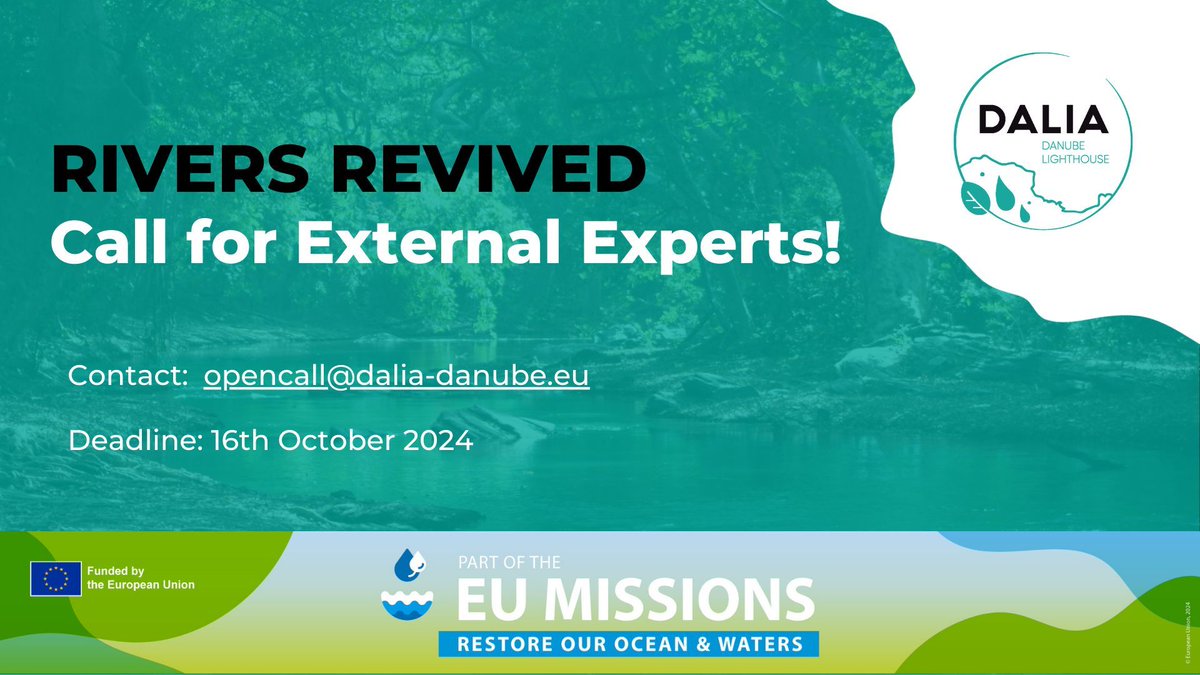 DALIA Danube Lighthouse (@dalia_project) on Twitter photo ๐จ Calling all Business & Research Experts! ๐จ
DALIA is seeking voluntary external experts to evaluate Open Call proposals. Passionate about making an impact? Apply by 16 Oct! ๐๐
๐ง Send an email to opencall@dalia-danube.eu with subject: Call for External Experts. ๐จ Calling all Business & Research Experts! ๐จ
DALIA is seeking voluntary external experts to evaluate Open Call proposals. Passionate about making an impact? Apply by 16 Oct! ๐๐
๐ง Send an email to opencall@dalia-danube.eu with subject: Call for External Experts.