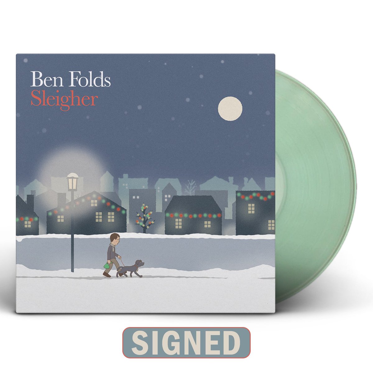 Indie Record Stores Polar Bear Coke Bottle Clear Vinyl of @BenFolds Sleigher.