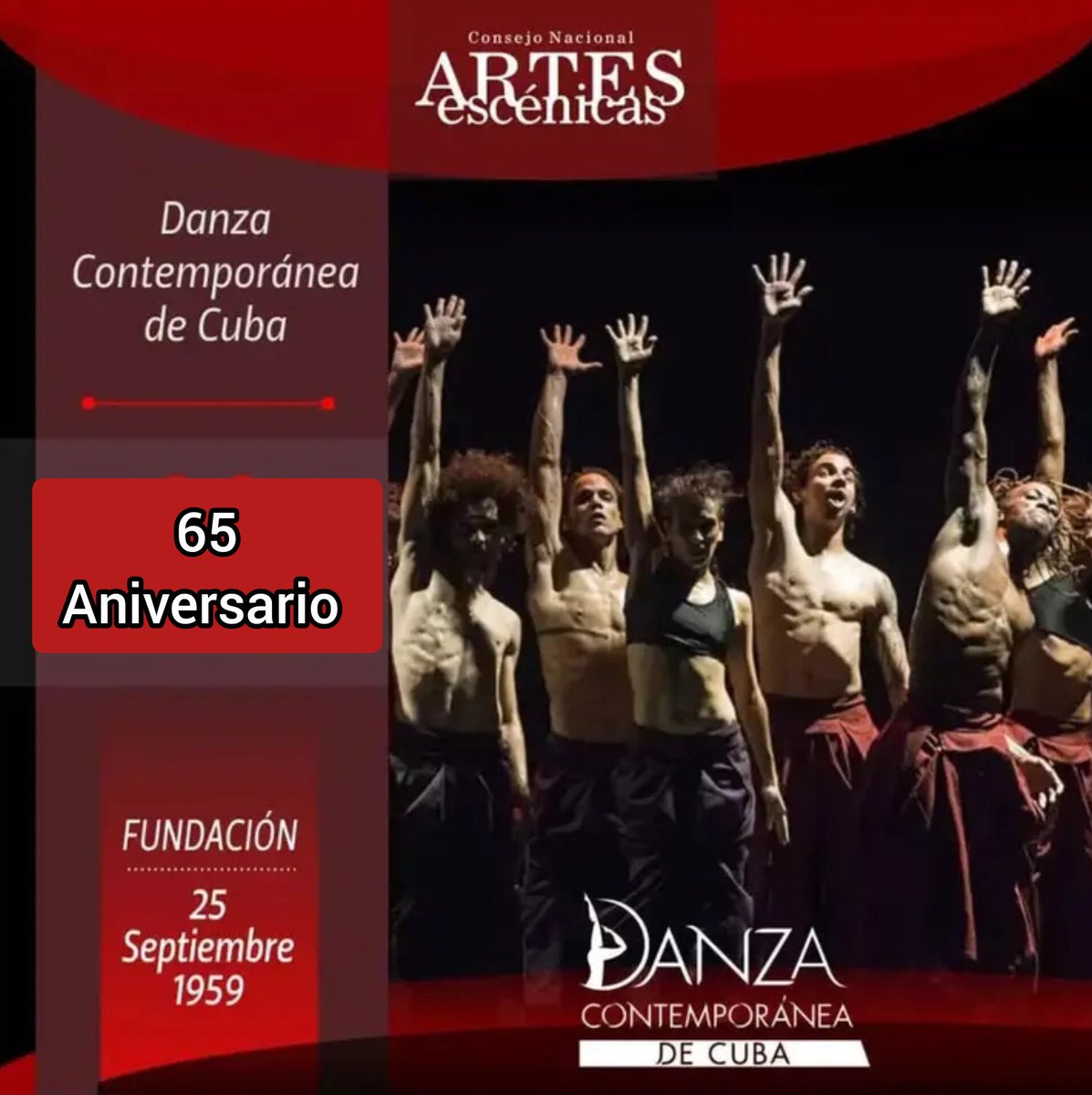 ArtEscenicasCub's tweet photo. Aniversario 65 de la fundación de  Danza Contempor��nea de Cuba (DCC) es fundada por el maestro Ramiro Guerra en 1959 como Conjunto de Danza Moderna, del Departamento de Danza del Teatro Nacional. 
#CubaEsCultura https://t.co/rB3ITjU6WF